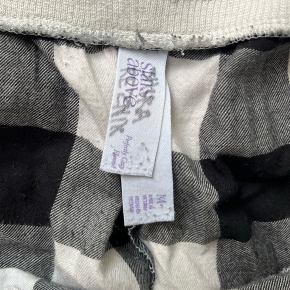 Black and white plaid pyjama pants - Picture 2 of 2